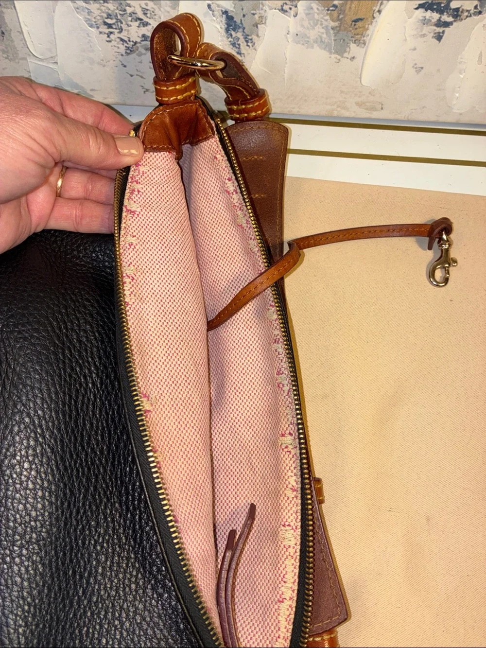 Genuine Vintage Dooney & Bourke Dillen HOBO XL Black Leather